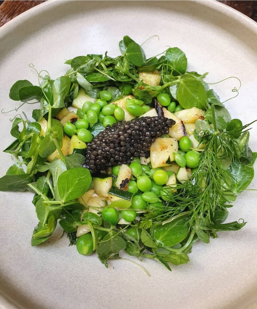 Grøn ret med kaviar